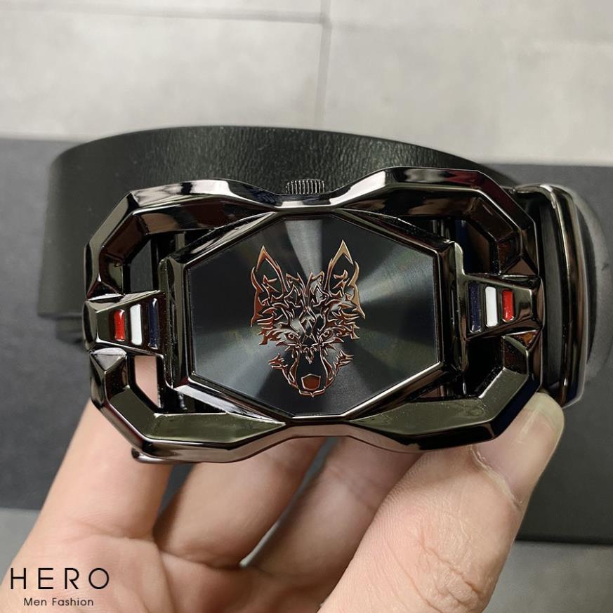 Thắt Lưng Nam Da Bò Cao Cấp, Dây Nịt Nam Da Bò ( Mặt sói ) !