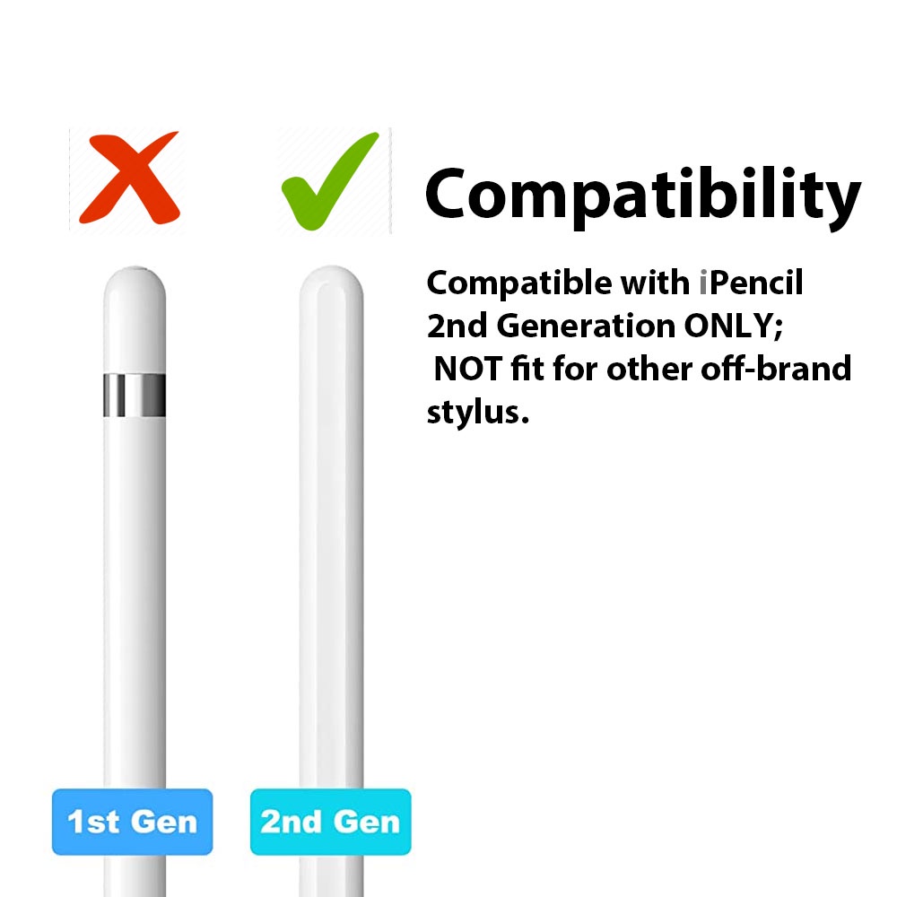 Vỏ Silicon Mềm Có Ngăn Đựng Bút Chì Cho Apple Pencil Thế Hệ Thứ 2 Air 5/4 Pro 11/12.9 Mini 6