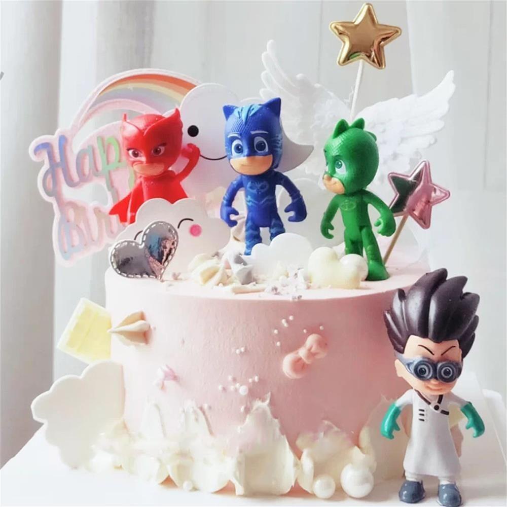 Set 6 Mô Hình Nhân Vật Hoạt Hình Trang Trí Bánh Kem