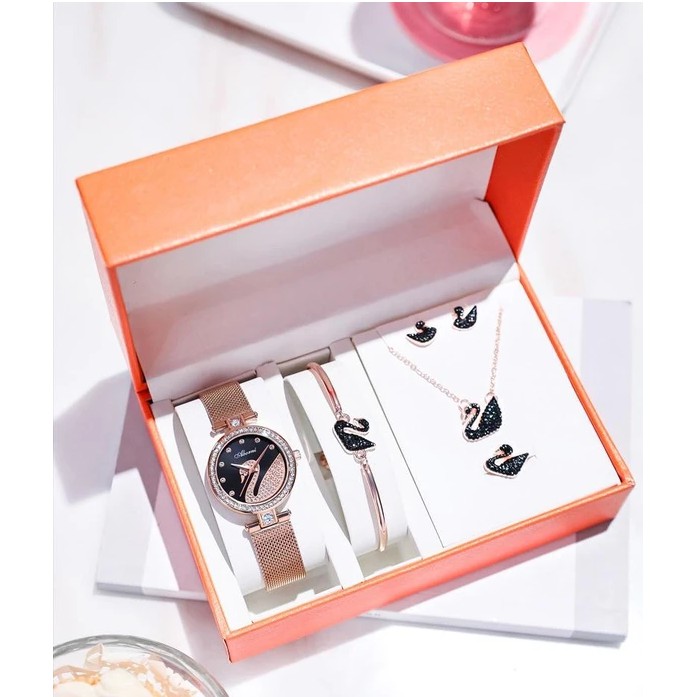 Đồng hồ nữ dây kim loại Aborni Swan Combo | BigBuy360 - bigbuy360.vn