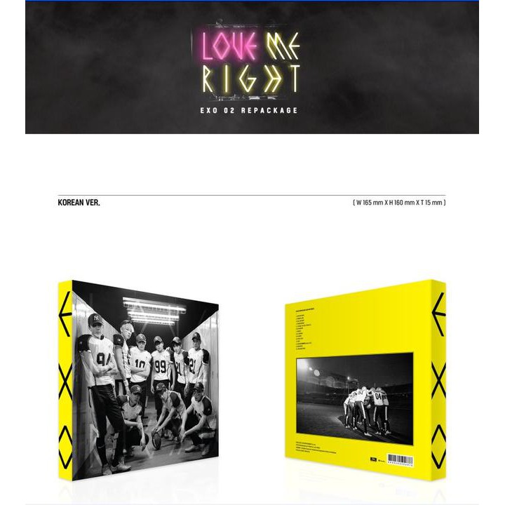 EXO Vol. 2 Repackage - Love Me Right (Korean + Chinese Version) + Card member