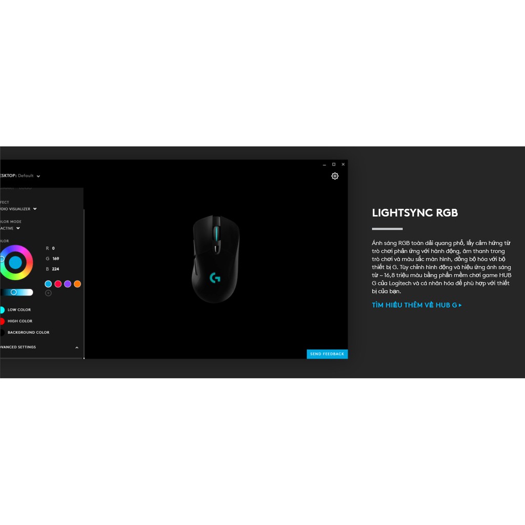 Chuột chơi game Logitech G703 LIGHTSPEED cảm biến HERO