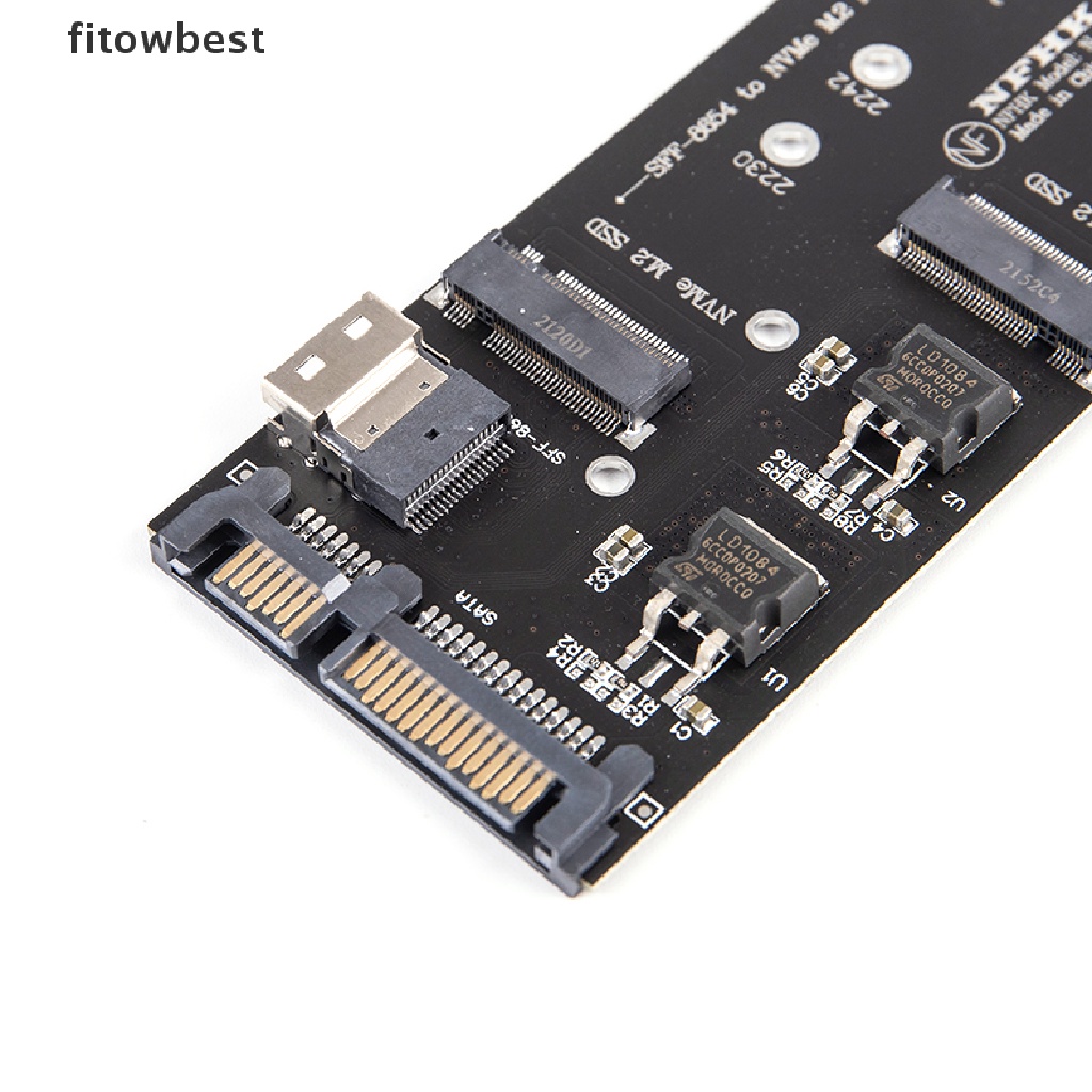 Ftvn SATA M.2 SSD To SATA NVMe M.2 NGFF SSD To SFF-8654 Adapter Mainboard SSD Adapter QDD