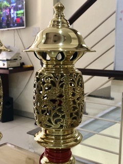 Cặp Đèn điện đồng cao 38cm