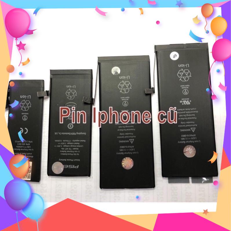 Pin cũ lphone 5 5s 6s 6plus 7 8 7plus 8plus, pin cũ độ chế đồ chơi DIY không bảo hành chất lượng pin.