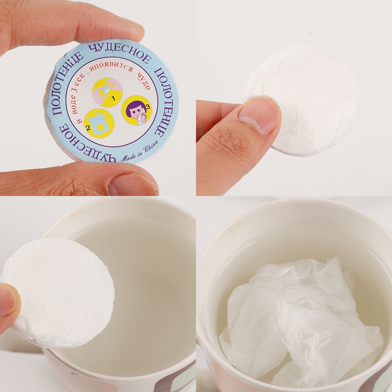Khăn Giấy Ướt/Khô Sử Dụng 1 Lần Vải Không Dệt Màu Trắng Dùng Một Lần Cho Mặt/Lau Chân/Mặt Màu Sắc Ngẫu Nhiên