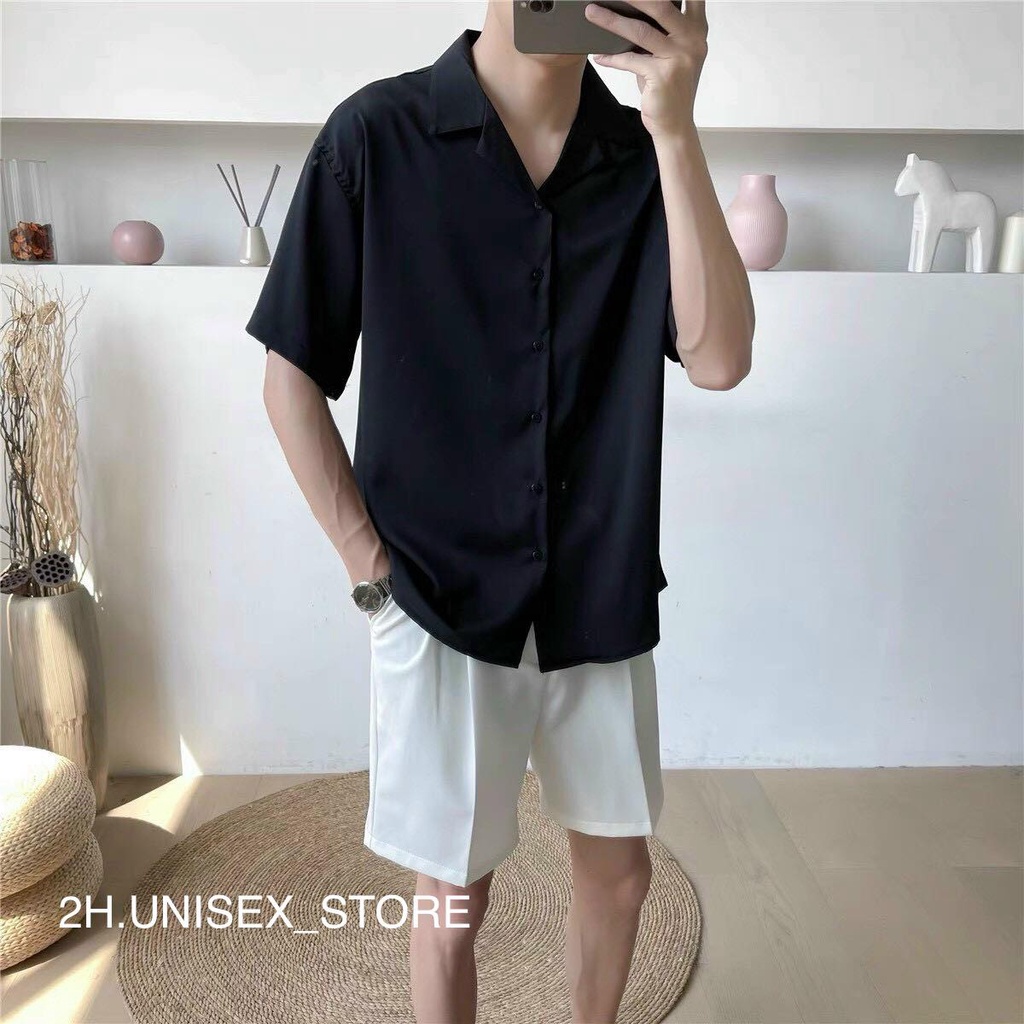 ÁO SƠ MI CỔ VEST CHẤT KATE LỤA CAO CẤP