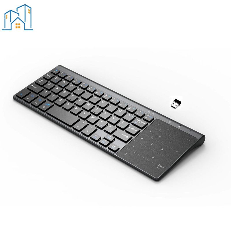 Bàn Phím Không Dây Mini 2.4g Tích Hợp Cảm Ứng Cho Windows Pc