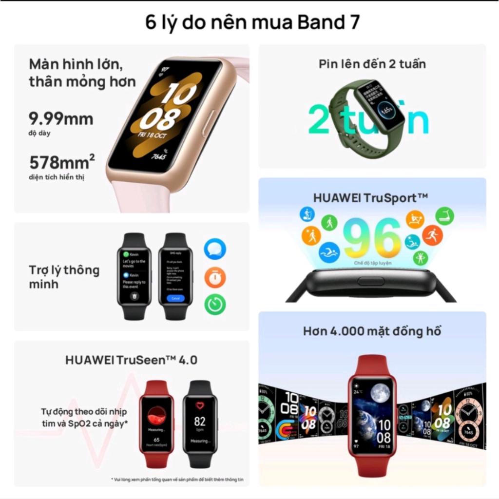 Vòng Đeo Tay Thông Minh HUAWEI Band 8. HUAWEI Band 7