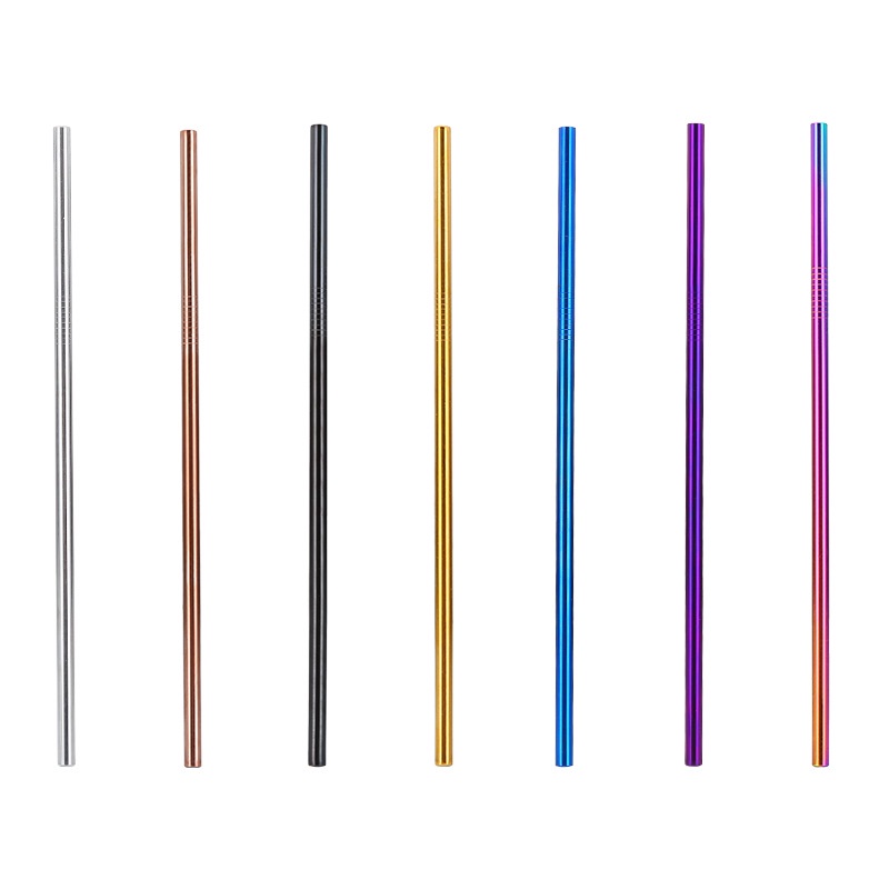 Bộ 5 Ống Hút Bằng Thép Không Gỉ Chất Lượng Cao Có Thể Tái Sử Dụng