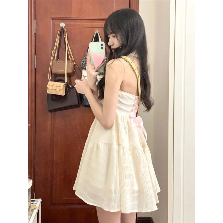 Đầm Ngắn Cổ Polo Hở Lưng Dáng Ôm Thời Trang Mùa Hè 2022 Dành Cho Bạn Nữ