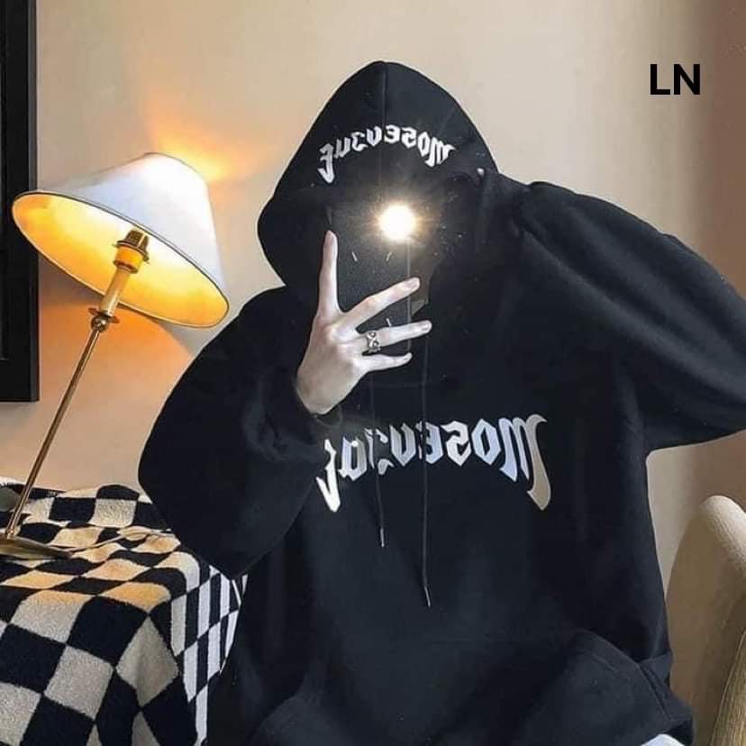 Áo hodie mose in mũ form thụng mũ 2 lớp-6L0N