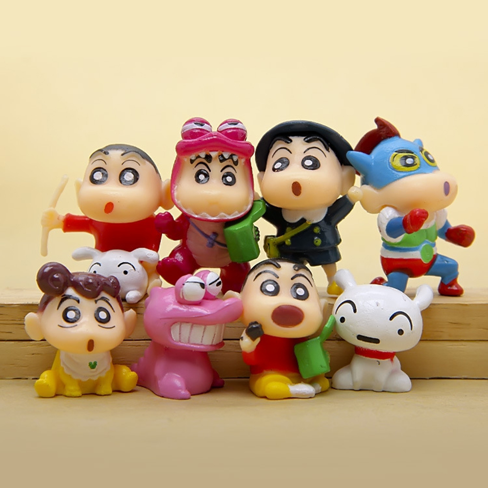 Set 8 Mô Hình Nhân Vật Phim Hoạt Hình Shin-Chan Kiểu Dáng Dễ Thương