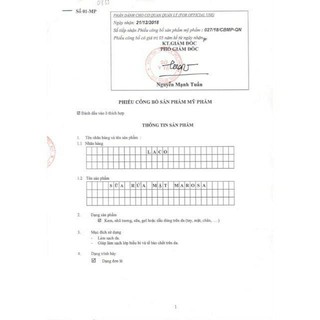 SỮA RỬA MẶT MAROSA LACO