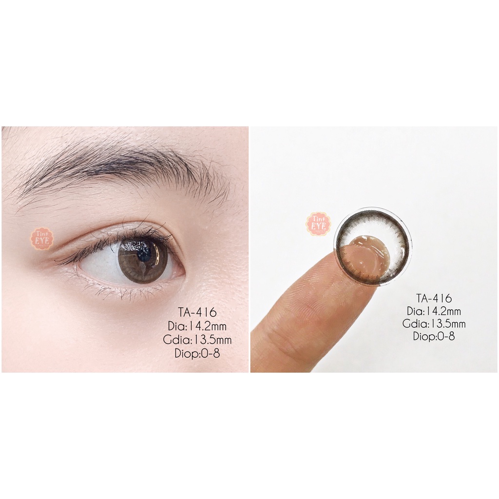 4 mẫu kính áp tròng nâu tự nhiên Tinteye Lens 0 - 8 độ FLASHSALE