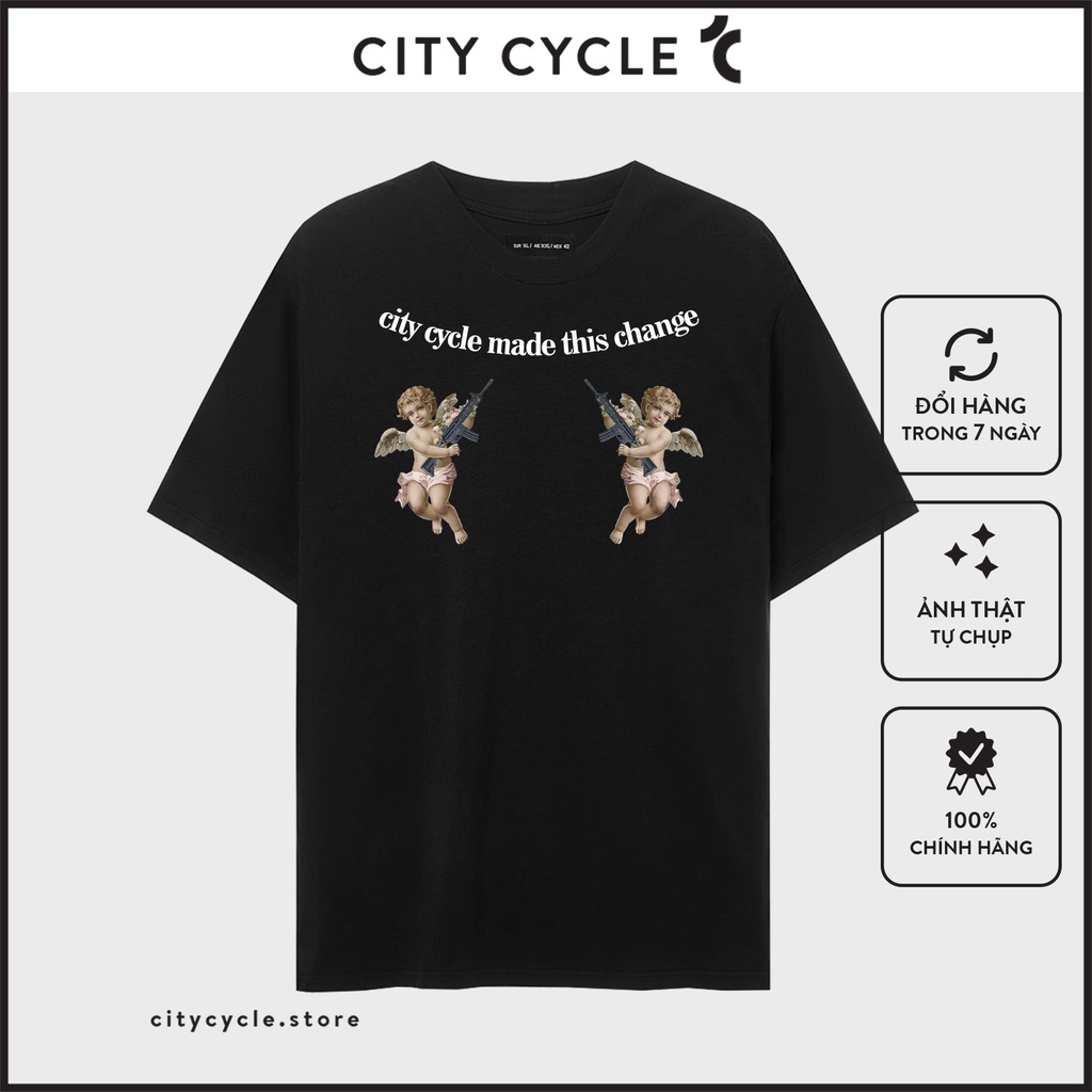 Áo thun tay lỡ This Change City Cycle - Áo thun cotton nam nữ Hater The Bad form rộng Local Brand chính hãng