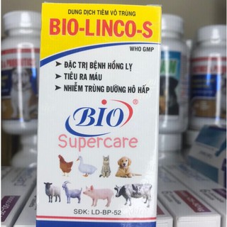 Bio linco s 100ml - sưng mắt khò khè tiêu ra máu ở chó mèo gà