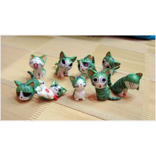Bộ tượng mèo Chii 9 con trang trí