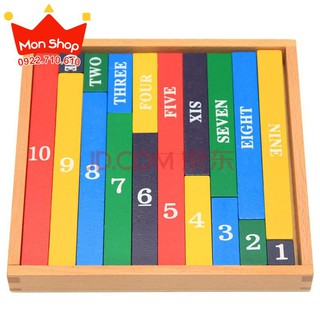 Giáo cụ Montessori - Thanh màu học số Montessori