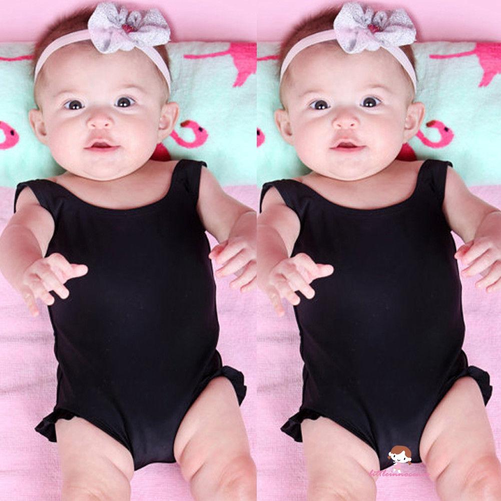 ❤XZQ-Kids Baby Girls Ruffle Solid Swimwear Beachwear