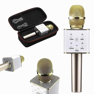 Mic Karaoke kiêm loa Q7U 3 trong 1 vừa là micro vừa là loa kiêm sạc dự phòng 2600mah