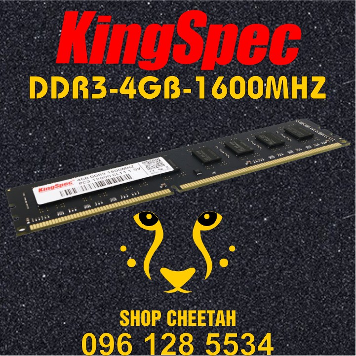 Ram KingSpec DDR3-4GB/8GB-1600MHz cho PC – CHÍNH HÃNG KingSpec – Bảo hành 3 năm