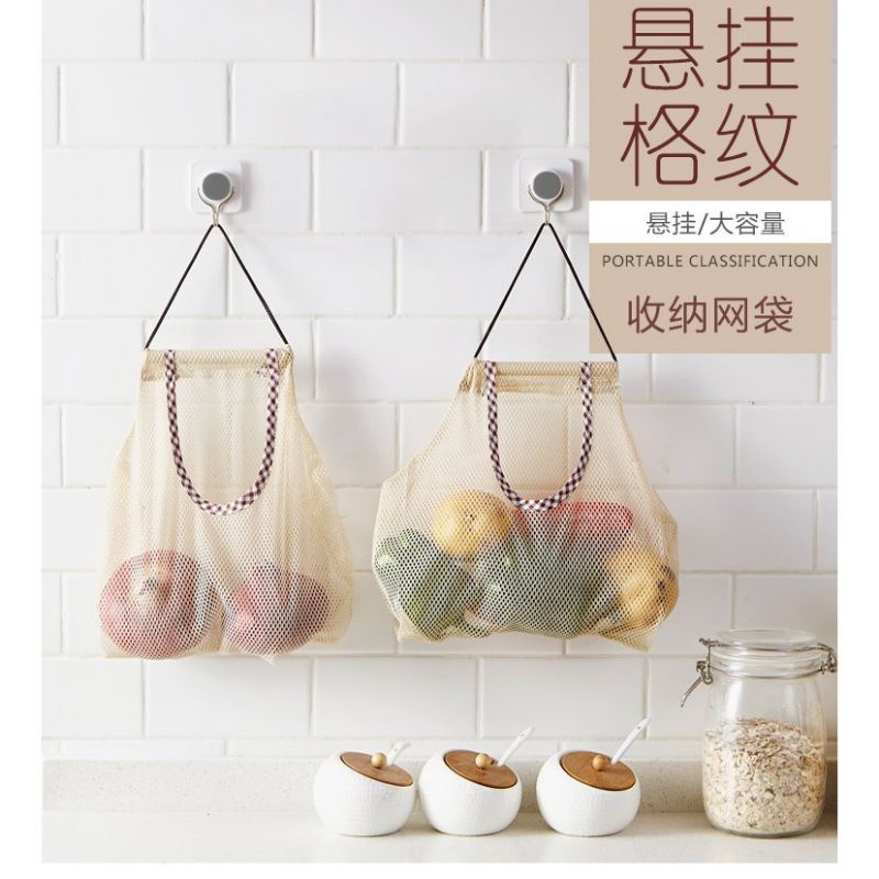 @Túi Đựng Hành Tỏi,Túi Đựng Hoa Quả Có Dây Treo