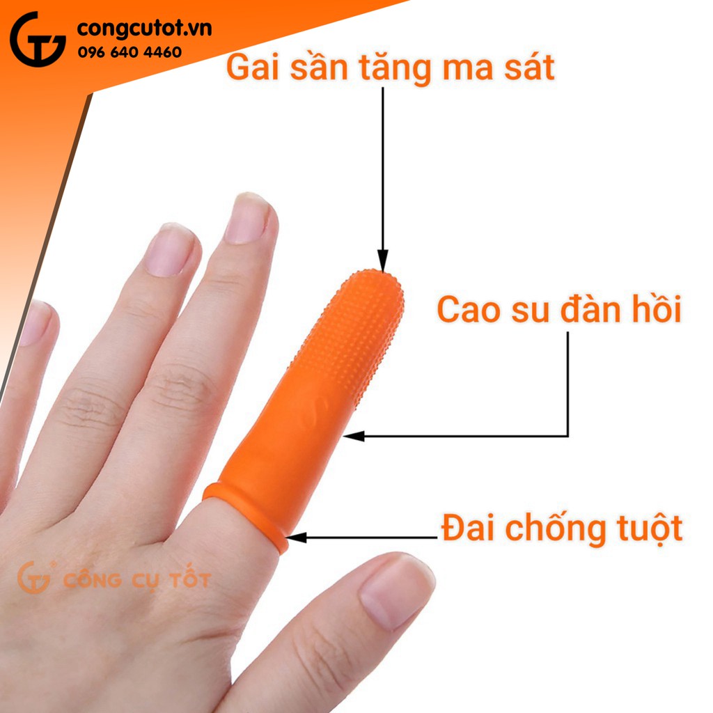 Túi 100 Bao ngón tay bằng cao su giúp bảo vệ ngón
