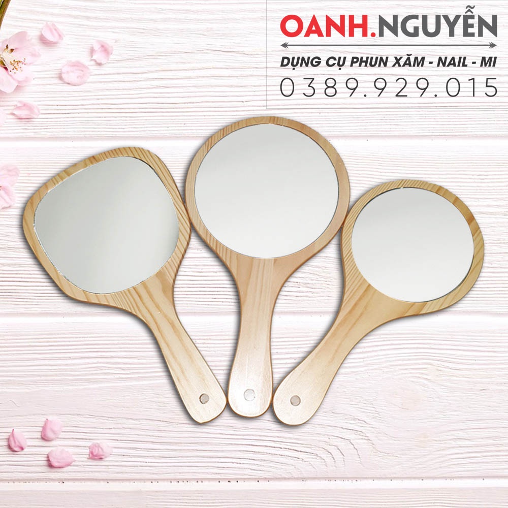 Gương Gỗ Thông Tự Nhiên Loại Đẹp - Dùng Phun Xăm, Trang Điểm