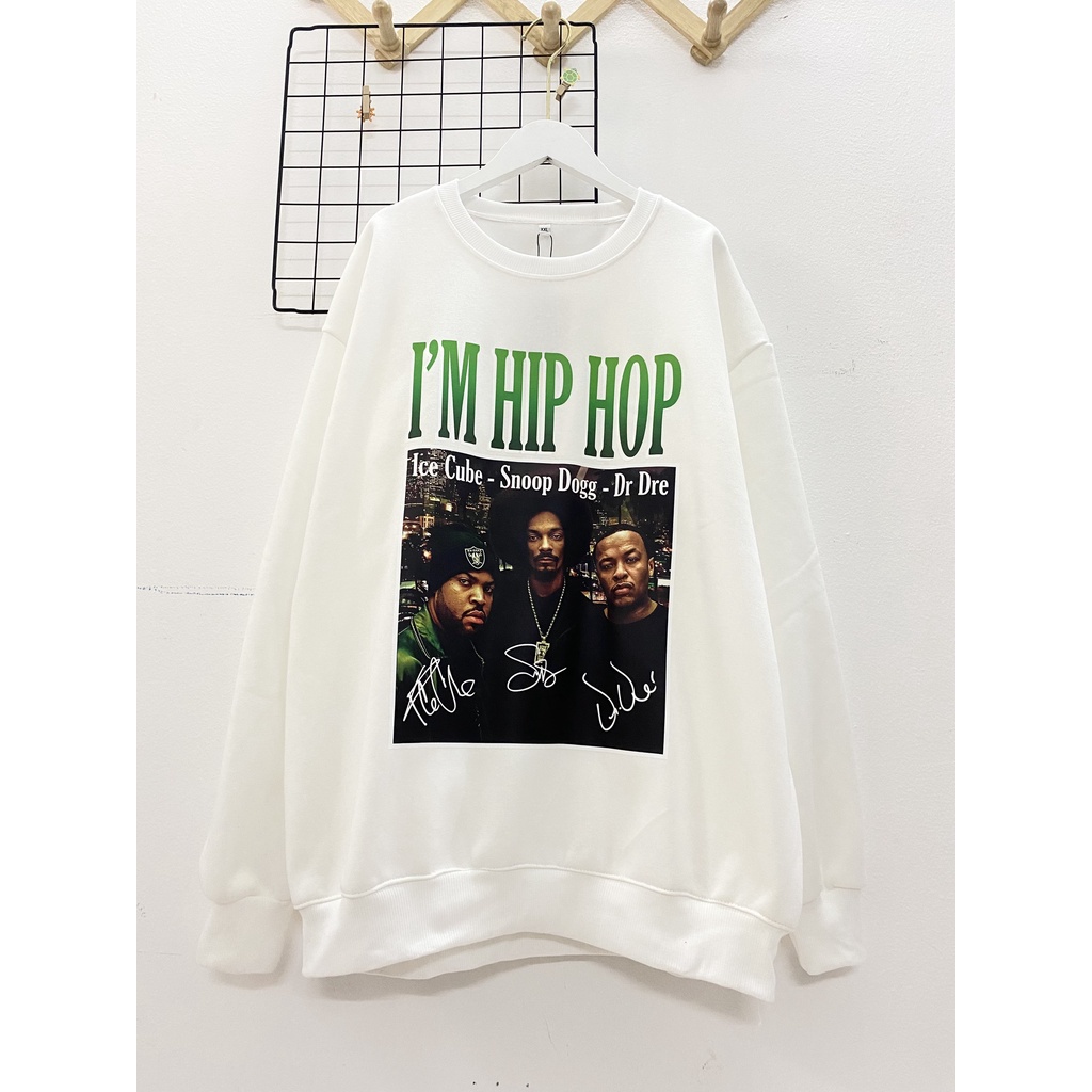 Áo nỉ Sweater I'm Hip Hop, Áo Dài Tay Form RỘNG CHUẨN Xu Hướng, Unisex Nam Nữ KKim Style