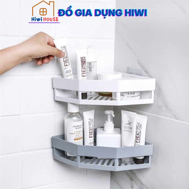 Dán Đâu Dính Đó Kệ Góc Tam Giác Nhựa Dán Góc Tường Đa Năng