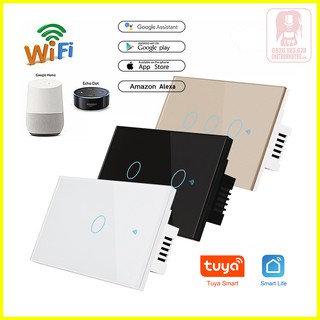 Công tắc wifi Tuya không N, RF433 cảm ứng kính cường lực - dùng app thumbnail