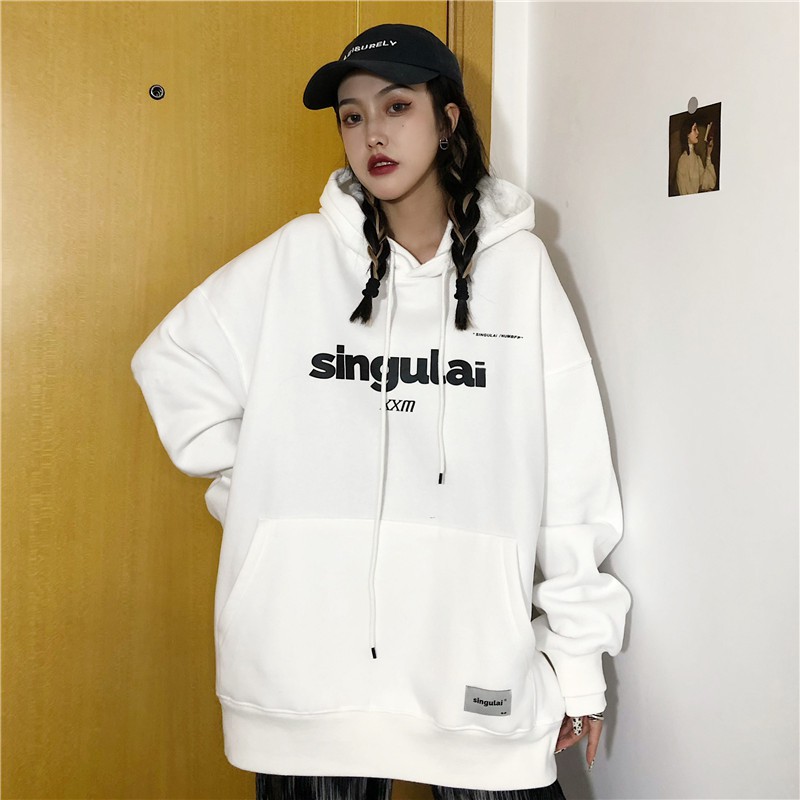 Áo hoodie nữ form rộng, áo nỉ hoodie nữ  form rộng màu đen có mũ mặc nhà đi học đi chơi unisex ulzzang hoc sinh  hàn quố | BigBuy360 - bigbuy360.vn