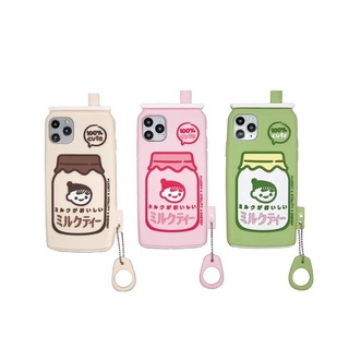 Ốp điện thoại mềm hình chai nước hoạt hình cho iPhone 12 Mini iPhone 12 Pro Max iPhon