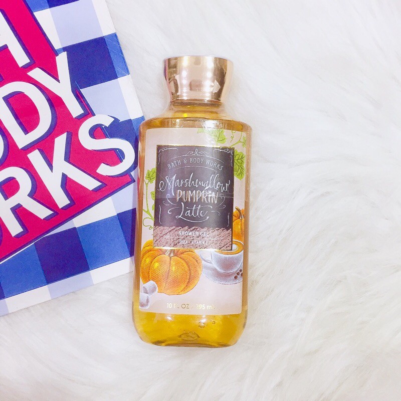 [Auth] Sữa tắm lưu hương mịn da Bath and Body Works - Marshmallow Pumpkins Latte 295ml