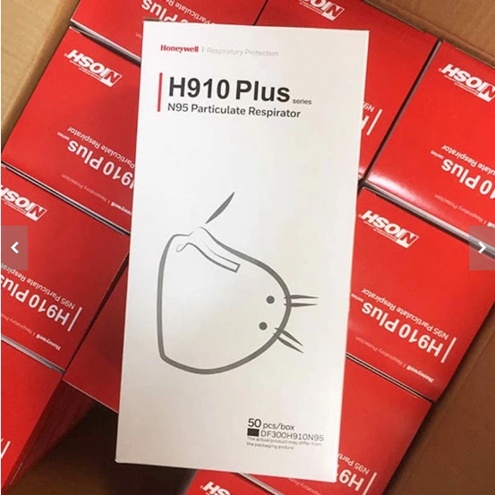 Khẩu trang N95 Honeywell H910 Plus kháng khuẩn, chống bụi mịn, 4 lớp