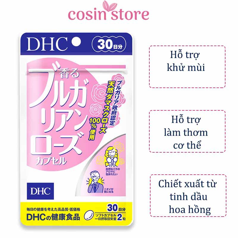 Viên Uống Hương Hoa Hồng DHC Bulgarian Rose Capsule 60 Viên 30 Ngày Dùng | Thế Giới Skin Care