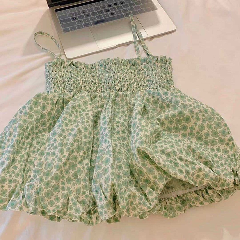 Áo hai dây IELGY dáng ôm in họa tiết hoa thời trang cho nữ