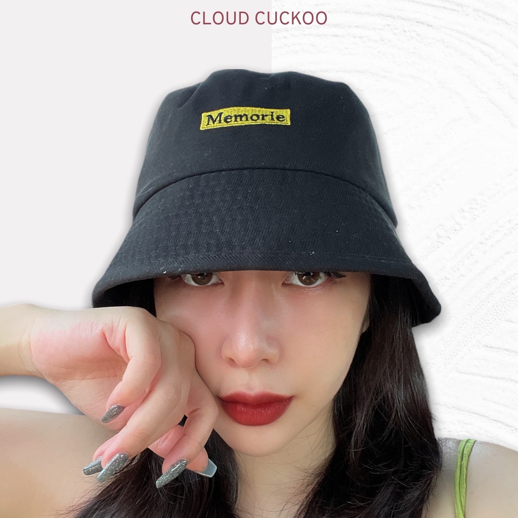 Mũ Bucket Thêu Chữ Đơn Giản Phom Nữ Vừa Vặn Chất Gần Tuyết Nhung - Mã Số: MBK05063