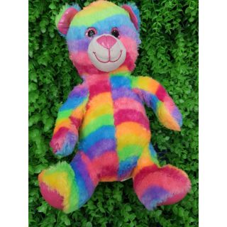 Gấu bông teddy lông nhiều màu mắt thủy tinh Kim Tuyến