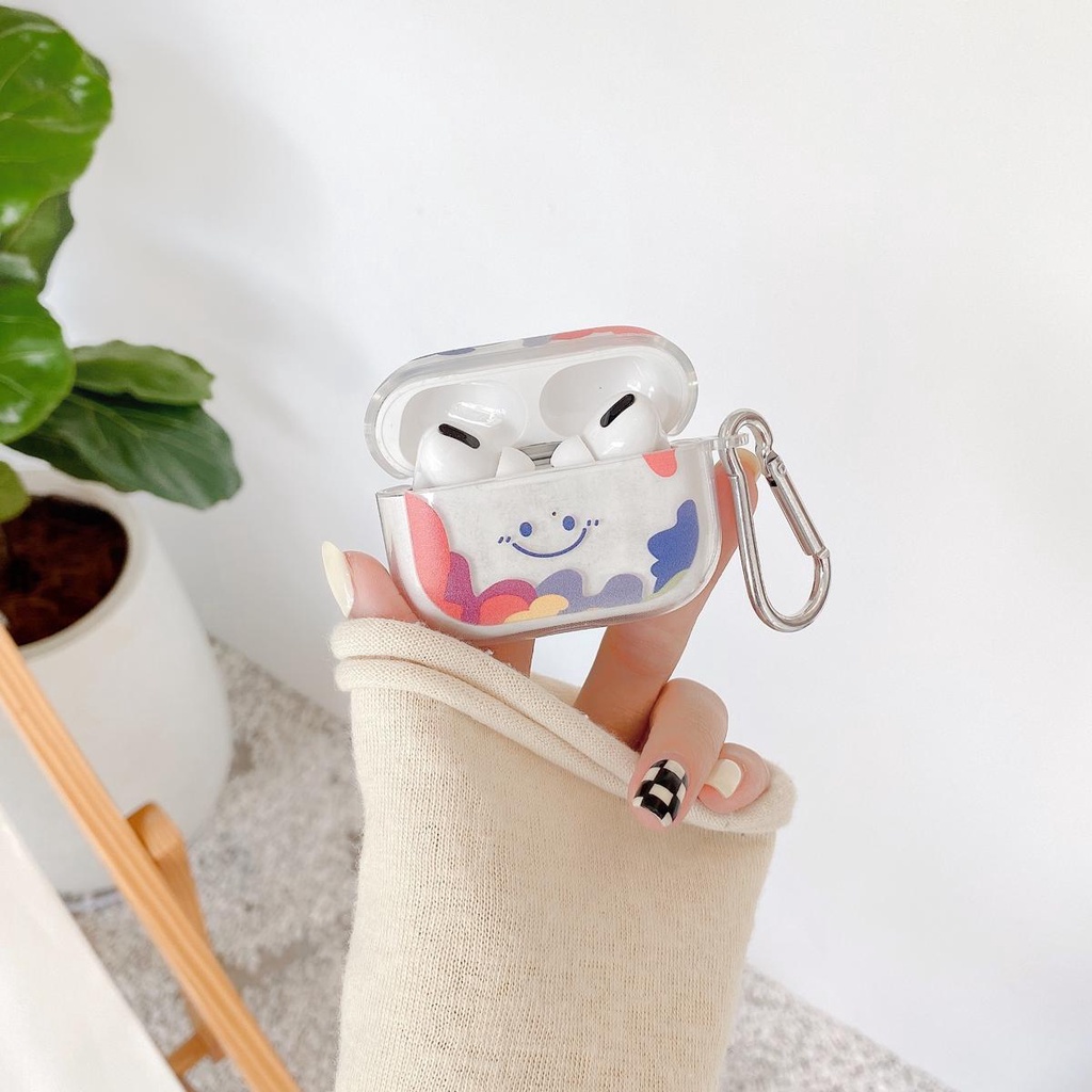 Airpods Jane color Smiley Soft TPU Case Wireless Headset Cover For Airpods 1/2/3 pro