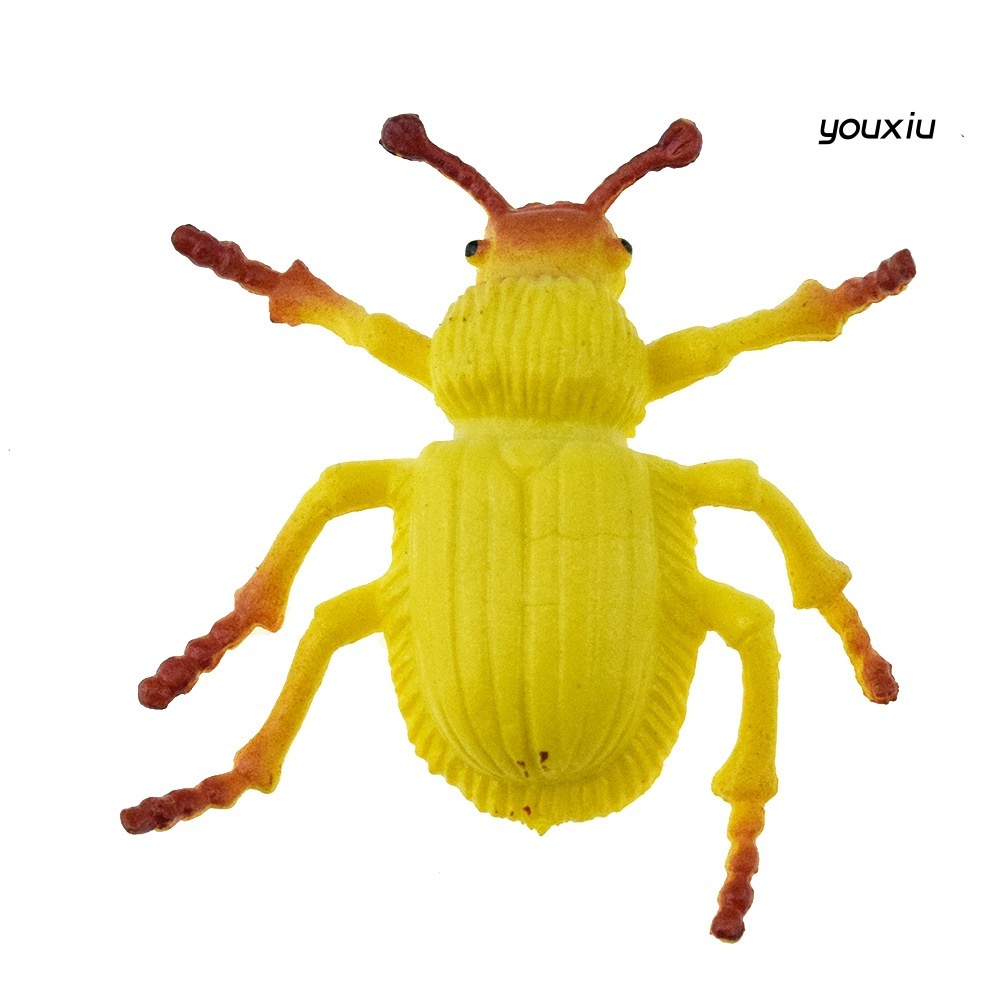 YX-MO 12Pcs/Set Lifelike Cricket Ladybugs Wild Insects Model Prank Trick Prop Kid Toy