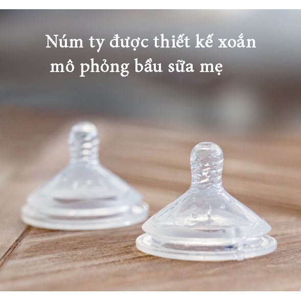 Bình Sữa Cổ Rộng Bedimoon Cho Bé Sơ Sinh,Chống Sặc,Chống Đầy Hơi,Chất Liệu Nhựa PPSU