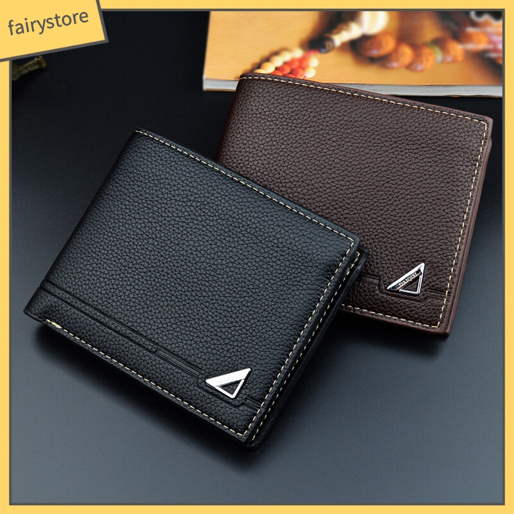 Ví ngắn giả da thời trang cao cấp cho nam