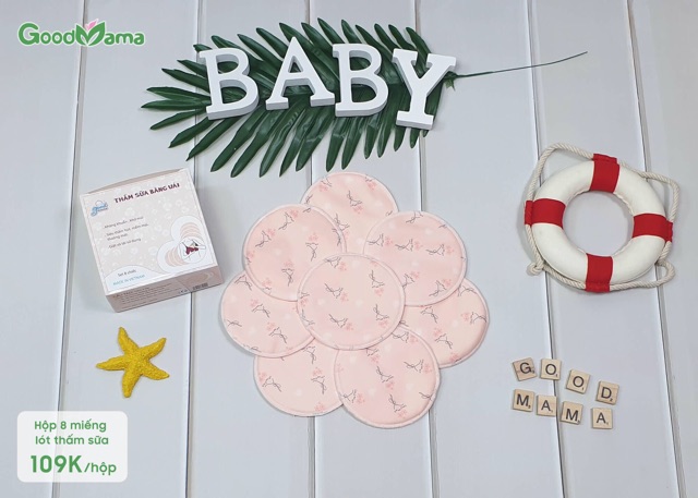 Thấm sữa bằng vải Good mama (1 hộp 8 miếng)