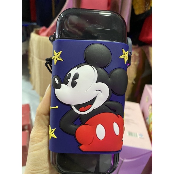 Bình nước Chuột Mickey chính hãng Disney, có ống hút tiện dụng.