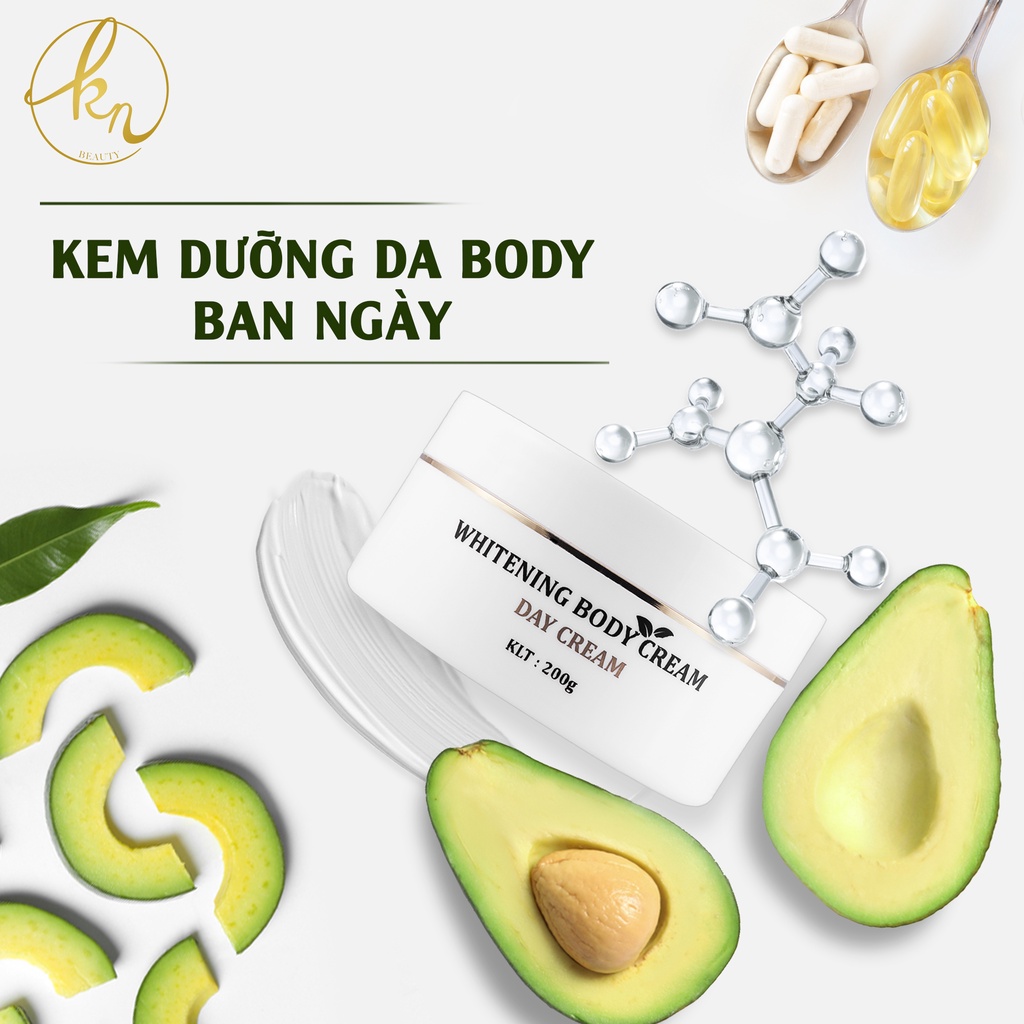 Bộ 4 sản phẩm Ngừa Nám Trắng Da KN Beauty Kem dưỡng + Serum + Sữa rửa mặt + Tẩy tế bào chết tặng Kem body KN Beauty