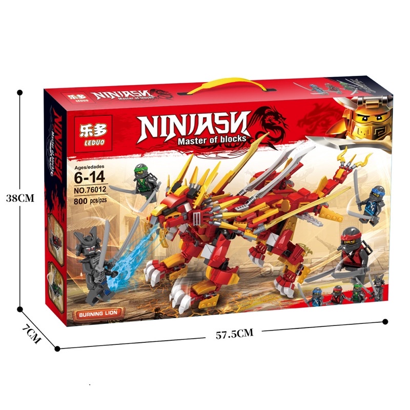 Lego con trai Ninjasn rồng phun lửa 431 miếng ghép