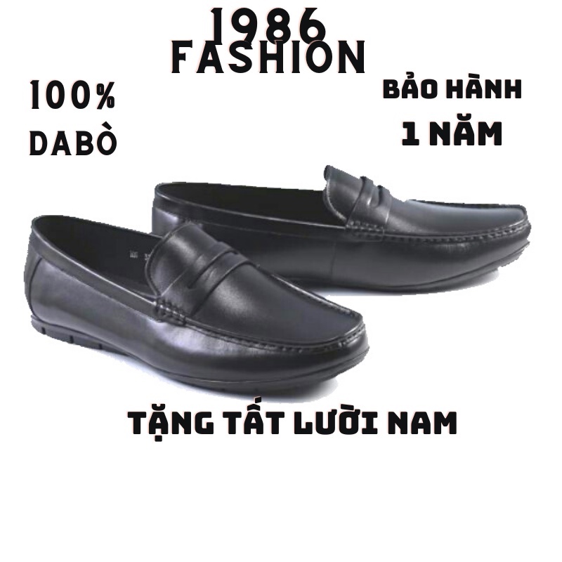 Giày Lười Nam Da Bò Cao Cấp Size 38 đến 43 Đế Cao Su Đã Khâu Chắc Chắn (HÀNG HỘP)