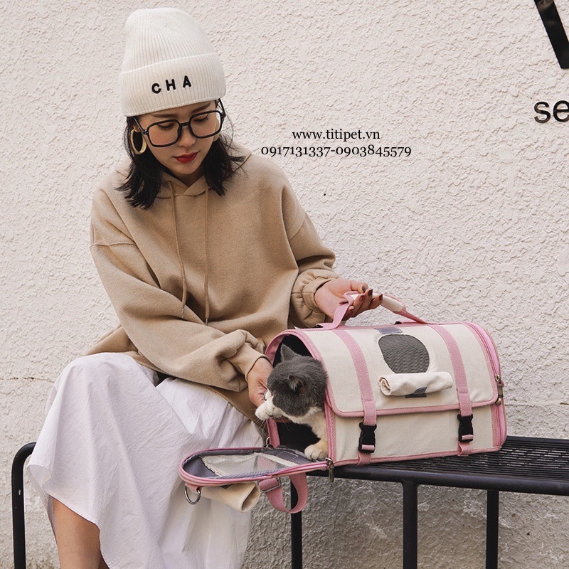 🌻BALO- TÚI ĐEO CHÉO form ngang CHO THÚ CƯNG- Vừa xách vừa mang được luôn sen oy^^❗️